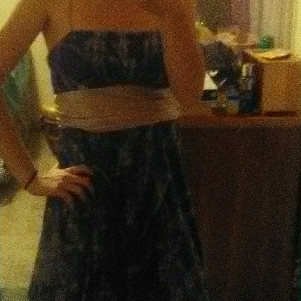 Jump Apparel silver and blue party dress